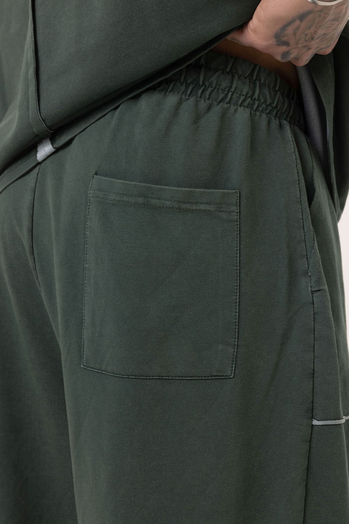 Yıkamalı Baskılı Oversize Eşofman Takım