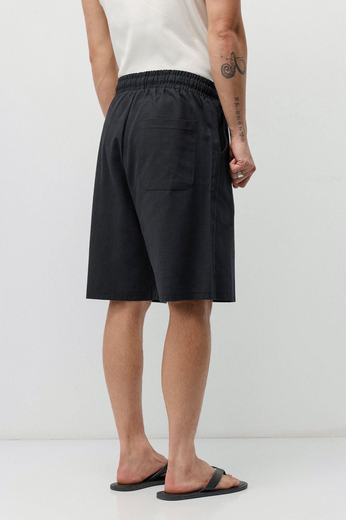 Basic Oversize Keten Şort