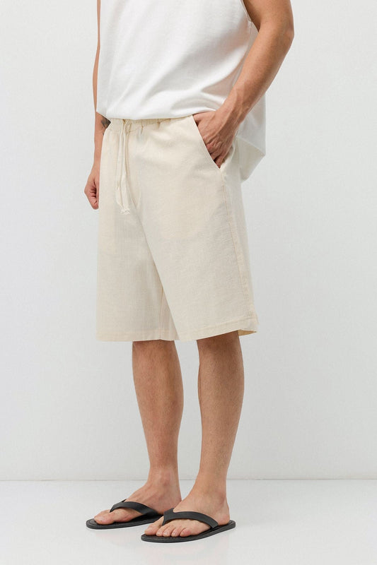 Basic Oversize Keten Şort