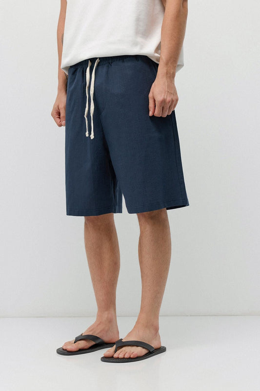 Basic Oversize Keten Şort