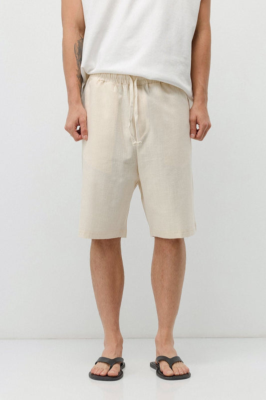 Basic Oversize Keten Şort