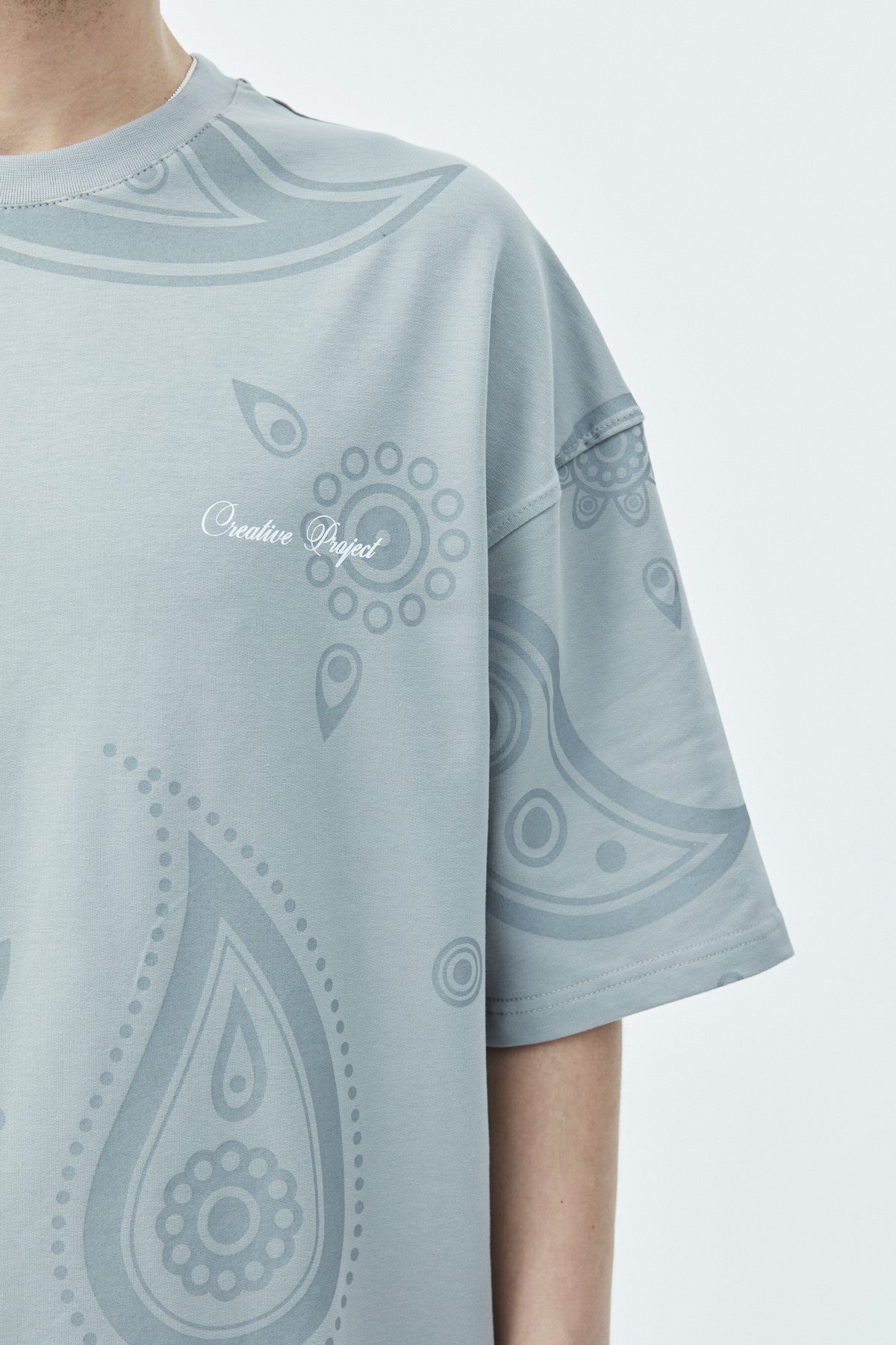 Oversize Desenli Şort Tişört Takım