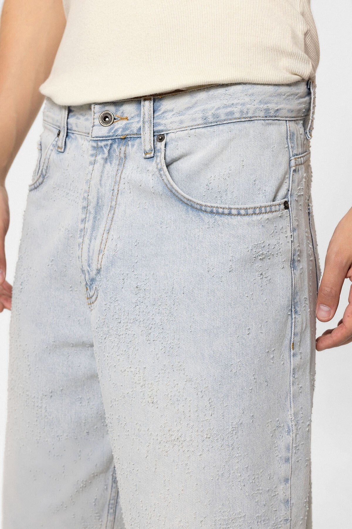 Oversize Bermuda Denim Şort 40-641