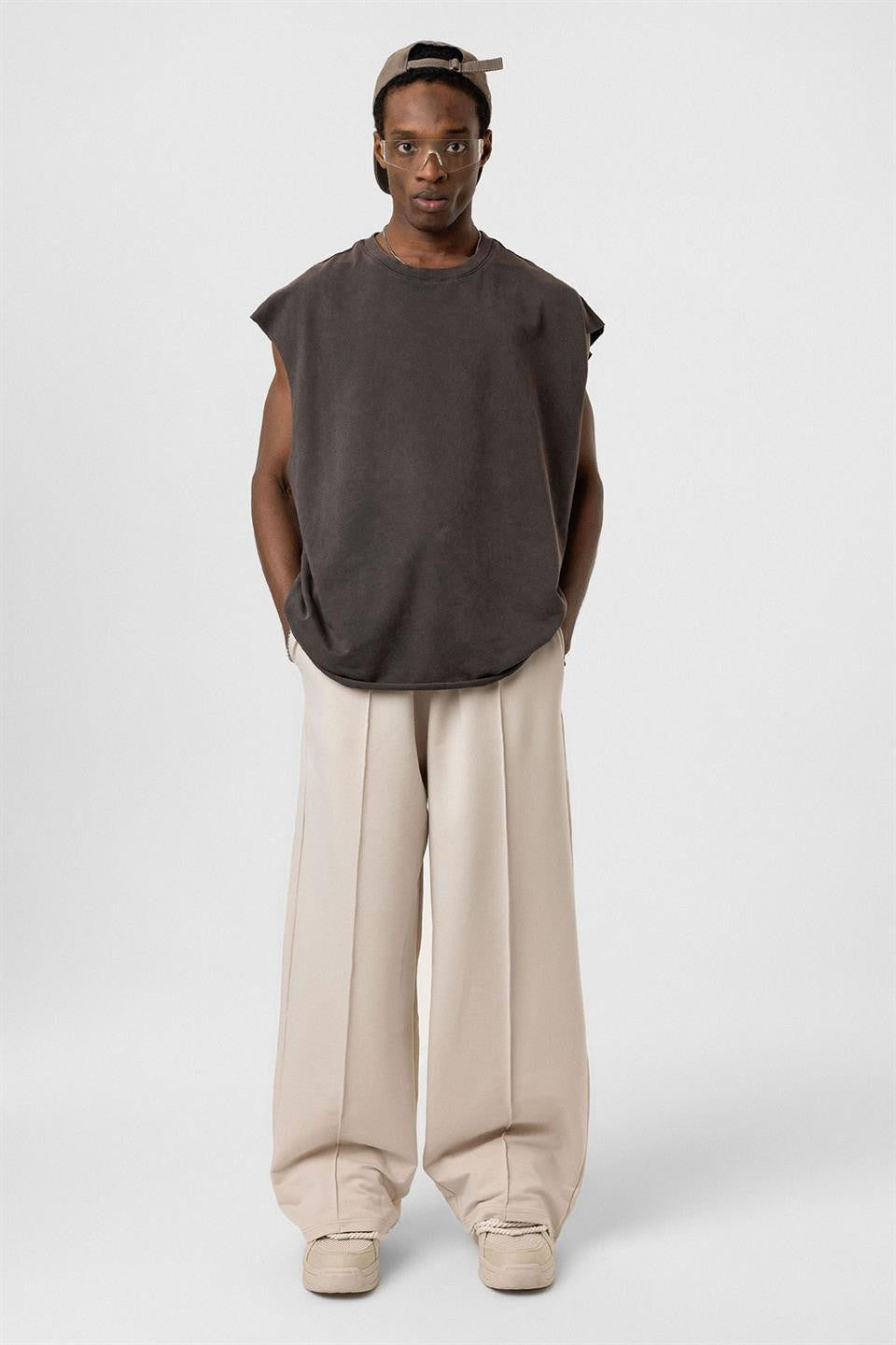 Dikiş Detaylı Oversize Eşofman Alt