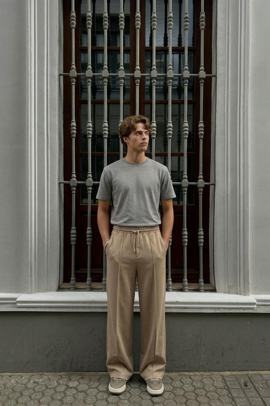 Dikiş Detaylı Oversize Eşofman Alt