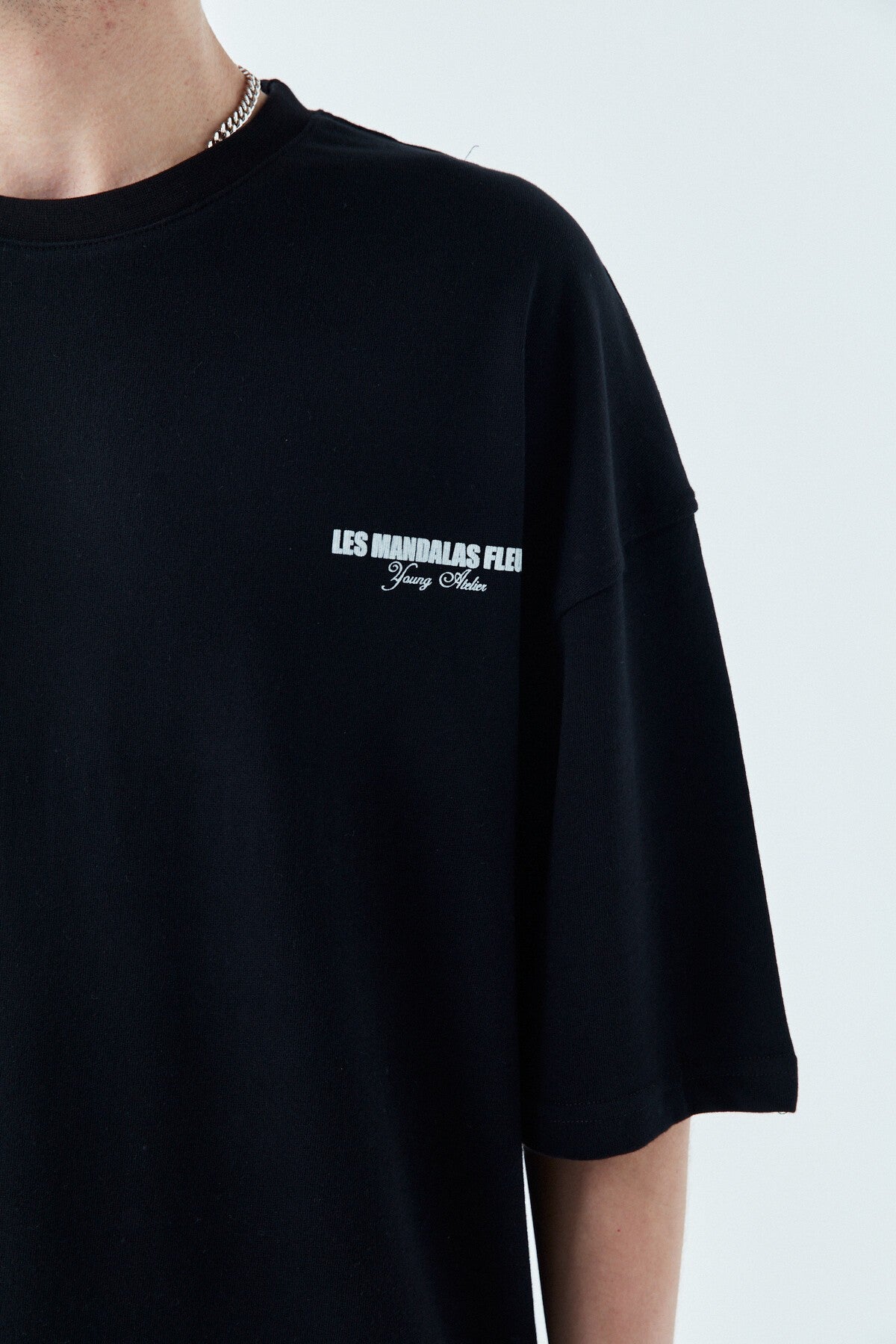 Les Mandalas Arka Baskılı Oversize Tişört