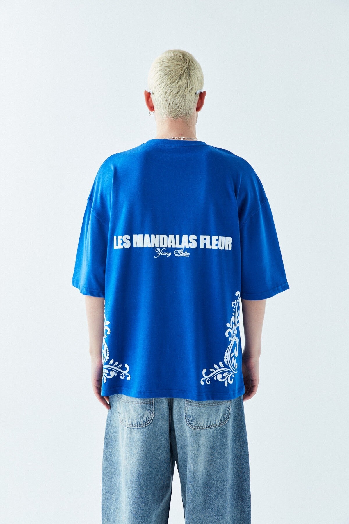 Les Mandalas Arka Baskılı Oversize Tişört
