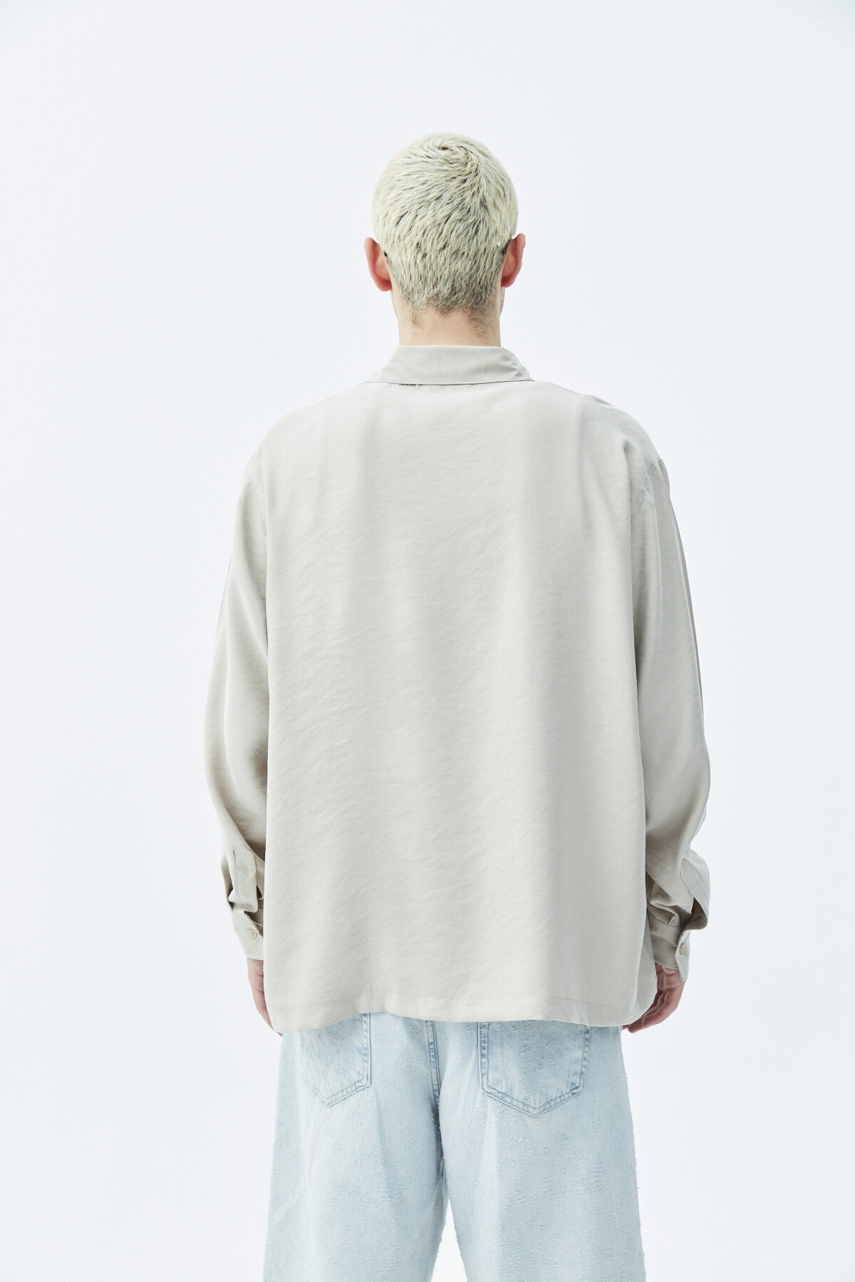 Basic Oversize Uzun Kollu Modal Karışımlı Gömlek