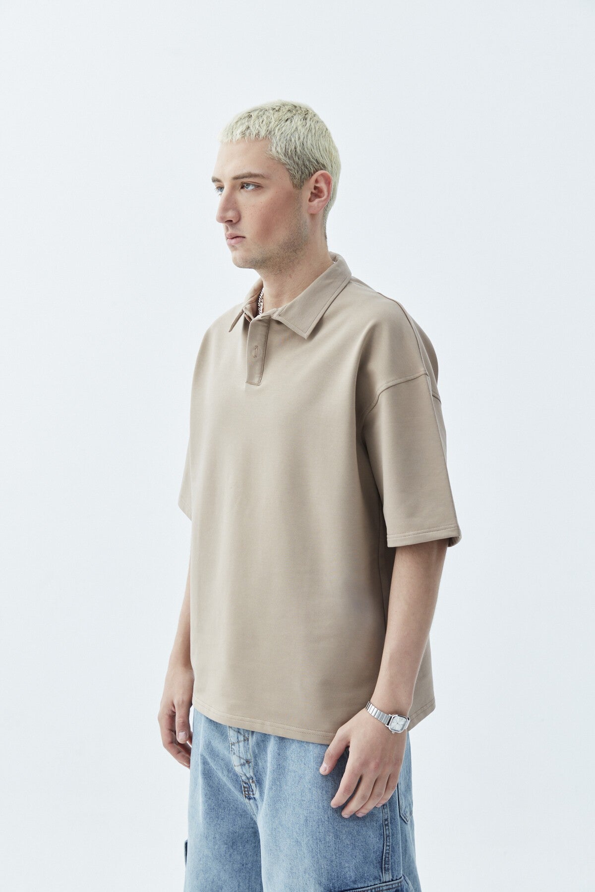 Polo Yaka Oversize Tişört