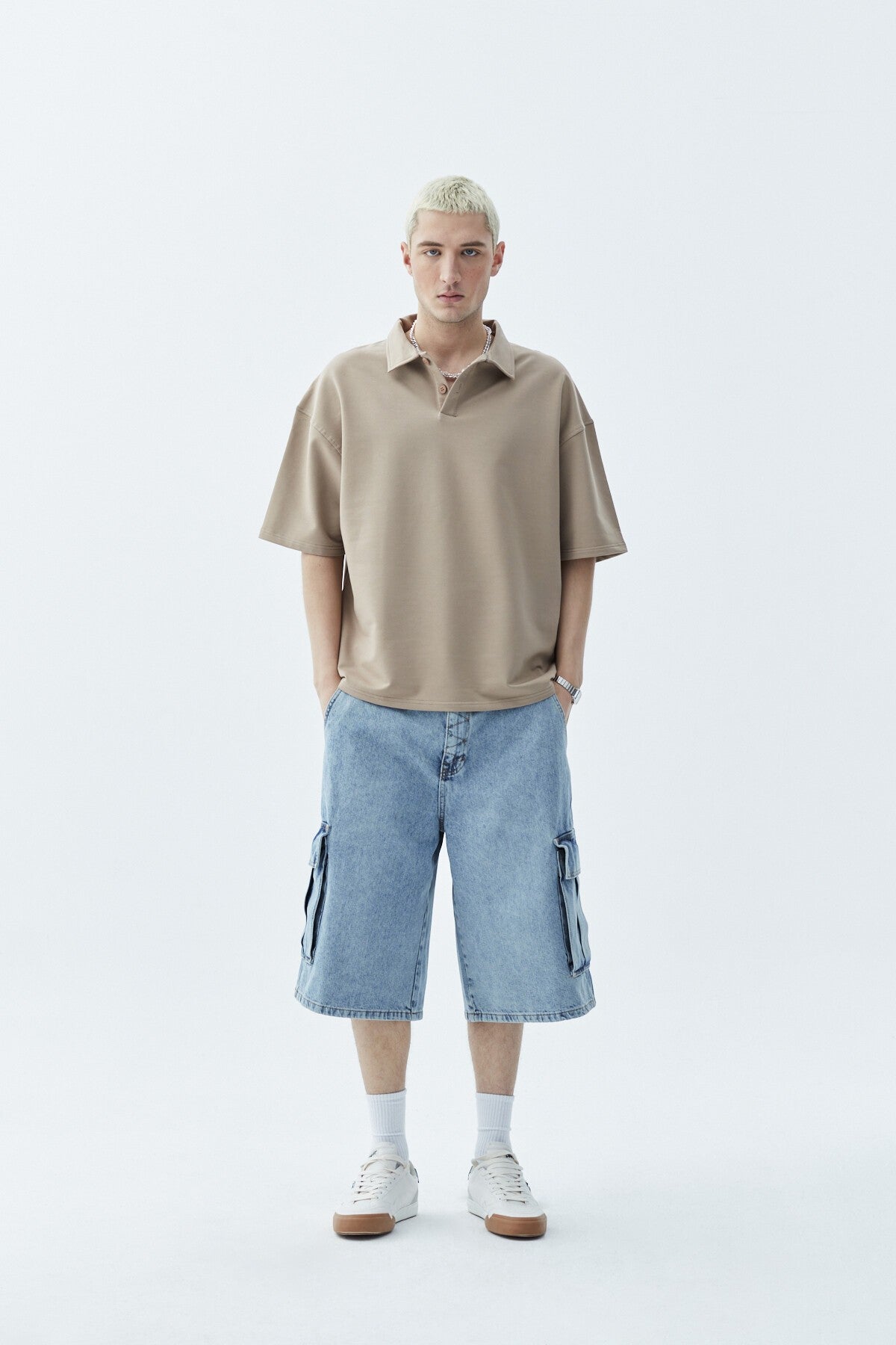 Polo Yaka Oversize Tişört