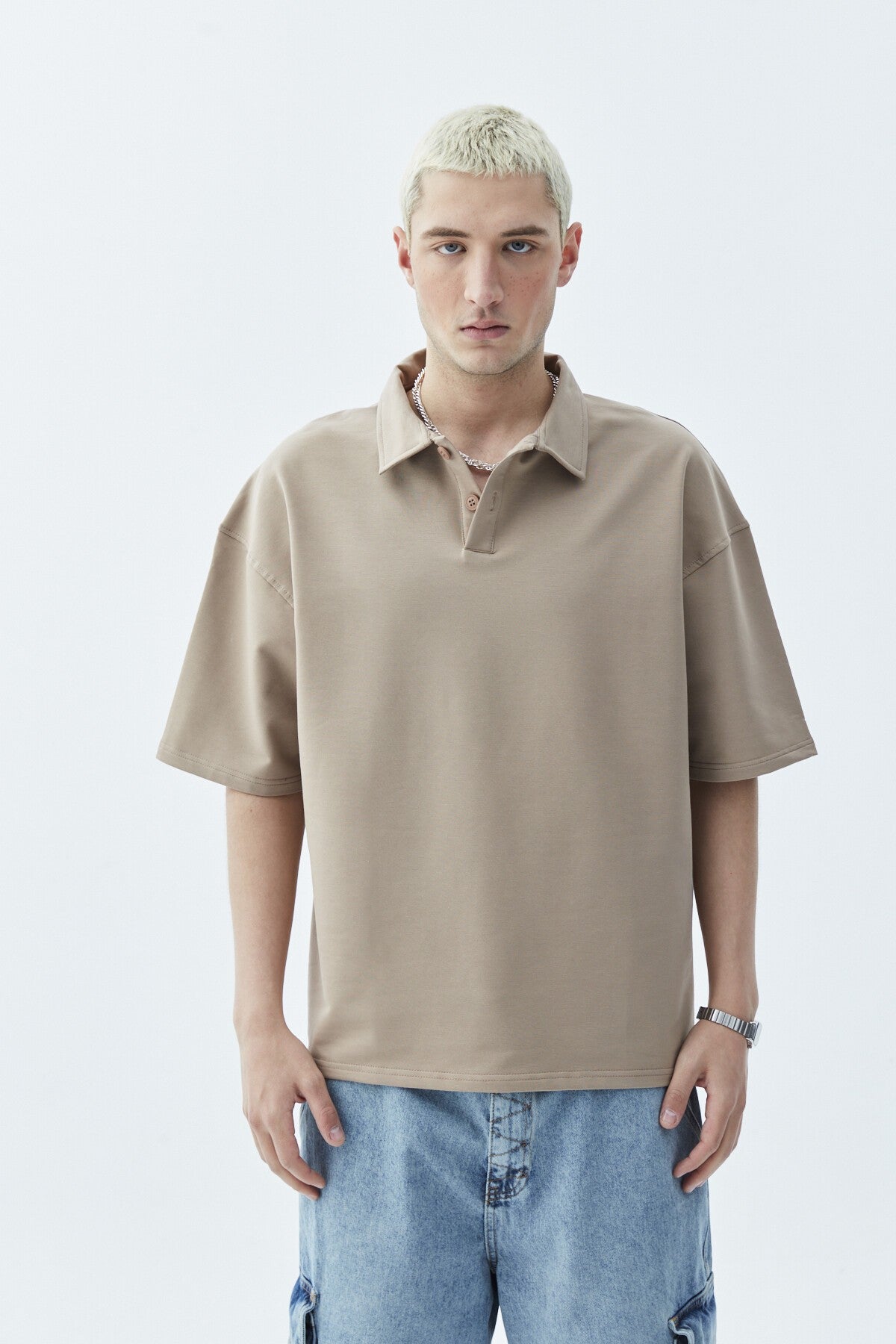 Polo Yaka Oversize Tişört
