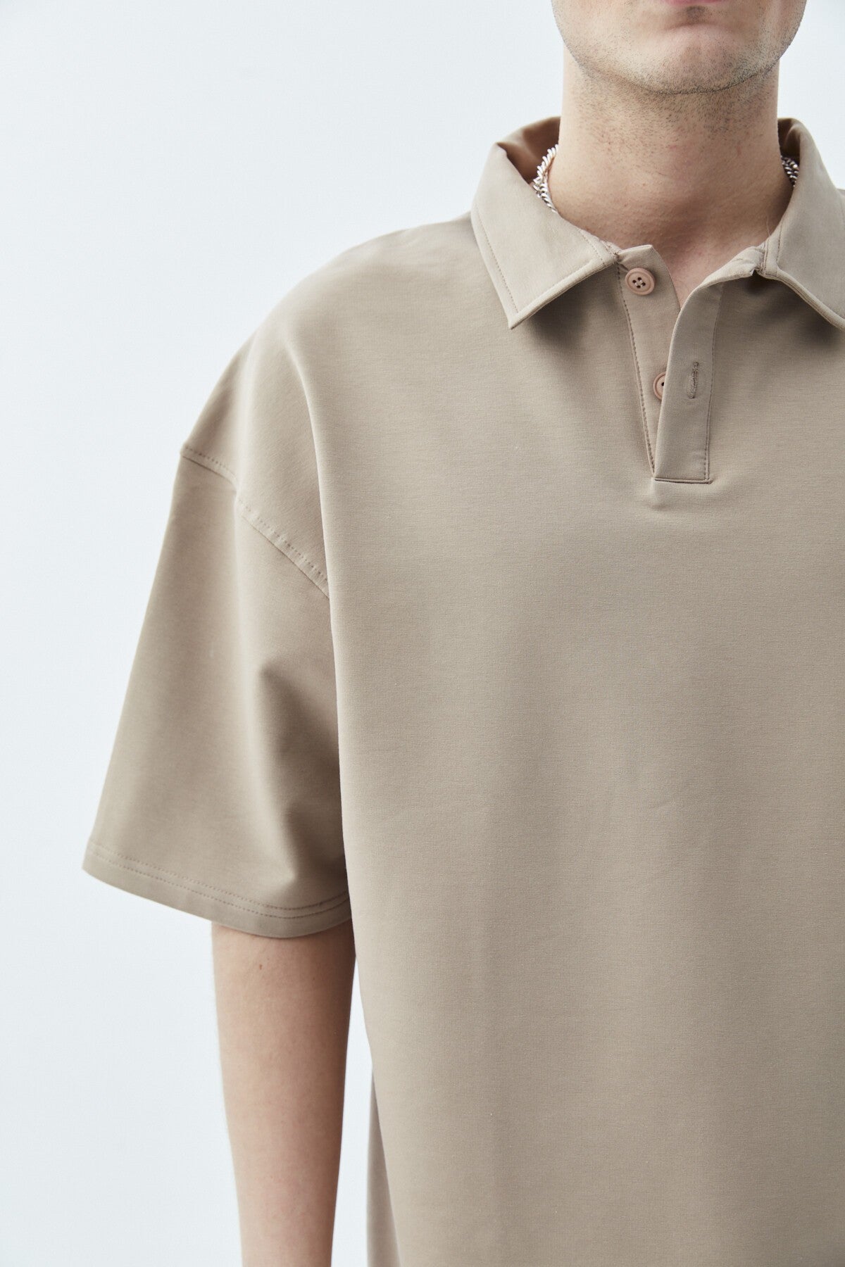Polo Yaka Oversize Tişört
