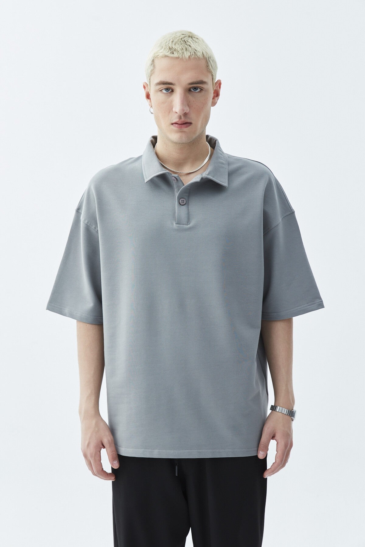 Polo Yaka Oversize Tişört