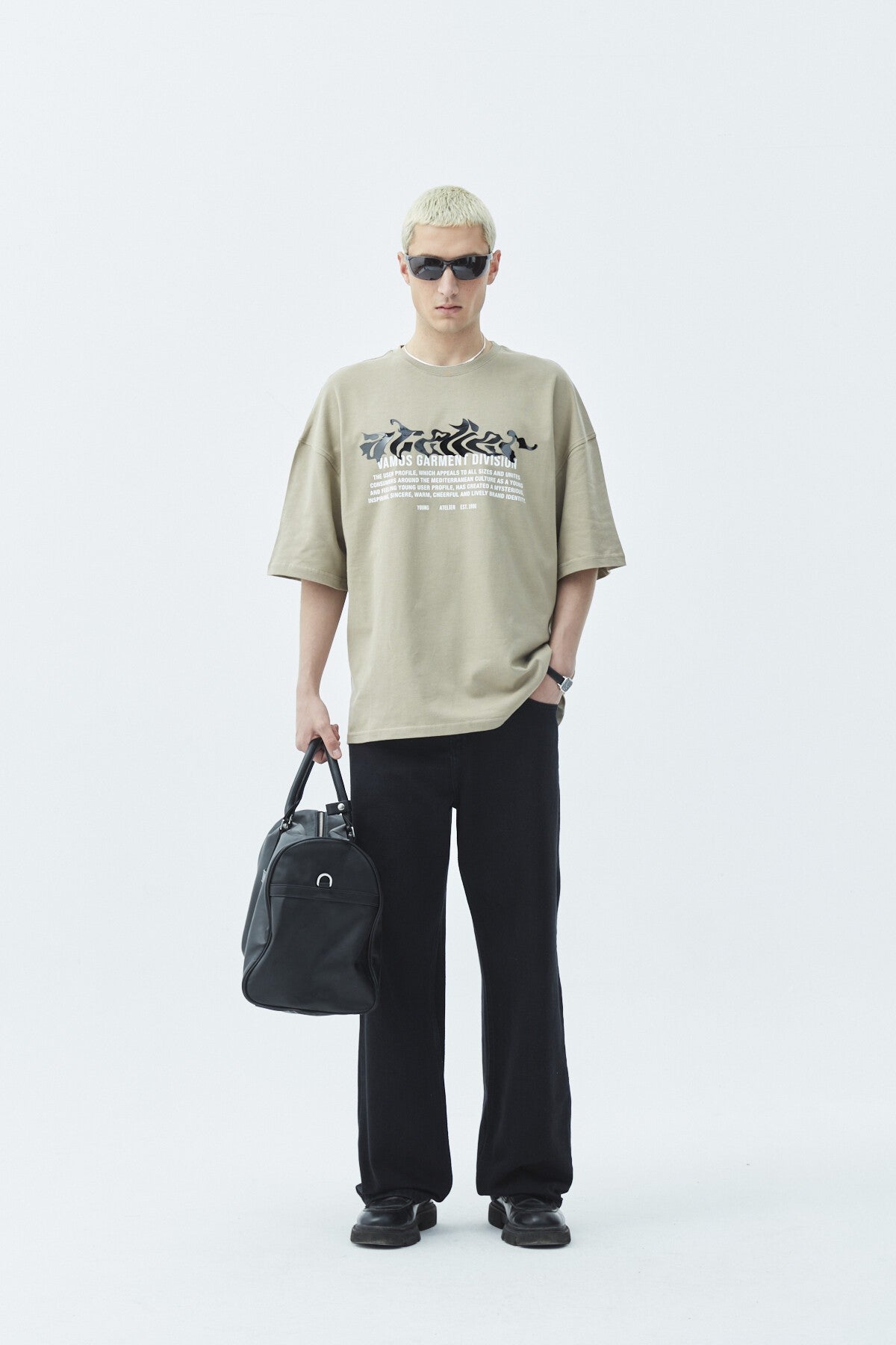 Atelier Kabartma Baskılı Oversize Tişört