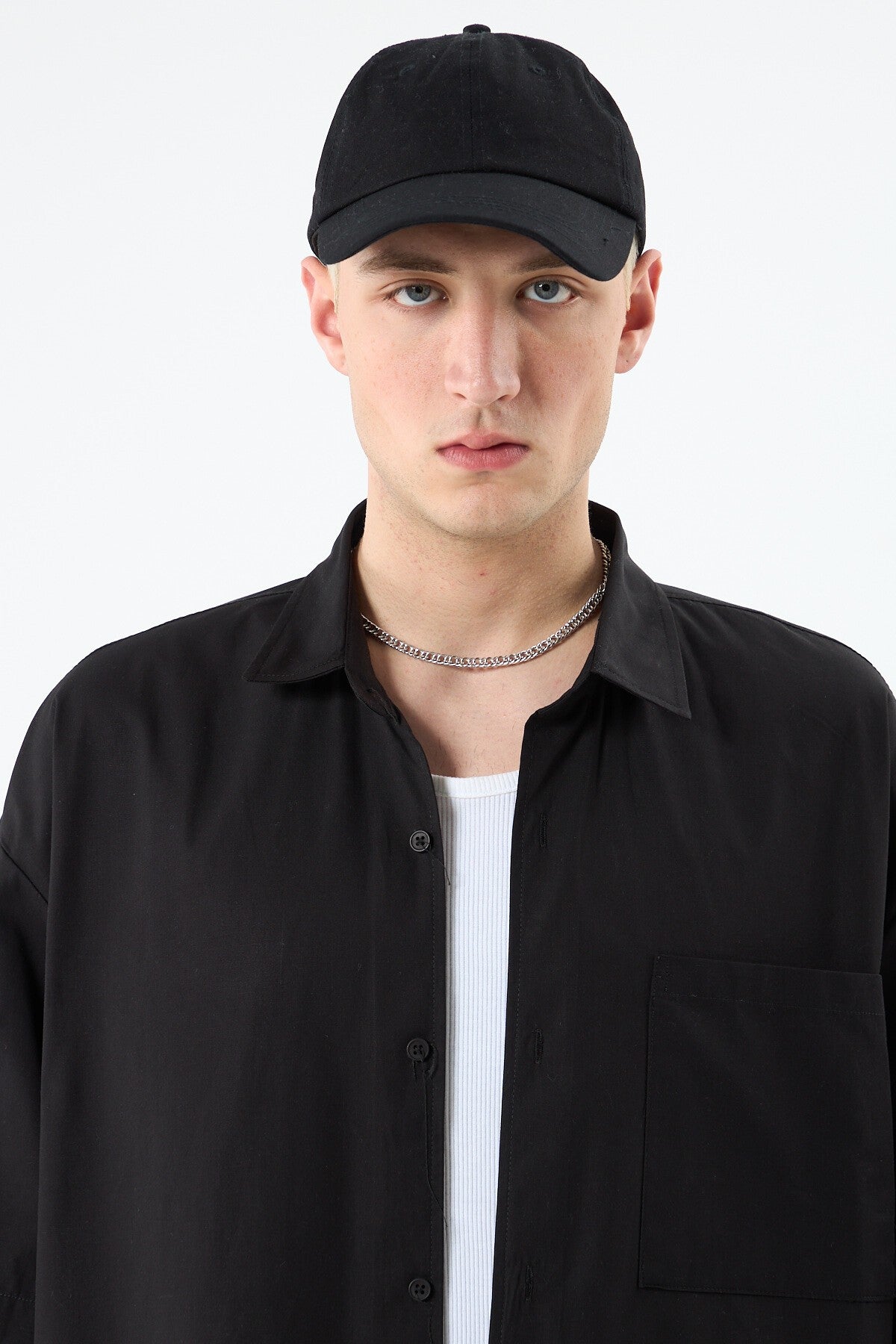 Oversize Çift Kol Detaylı Uzun Kol Gömlek