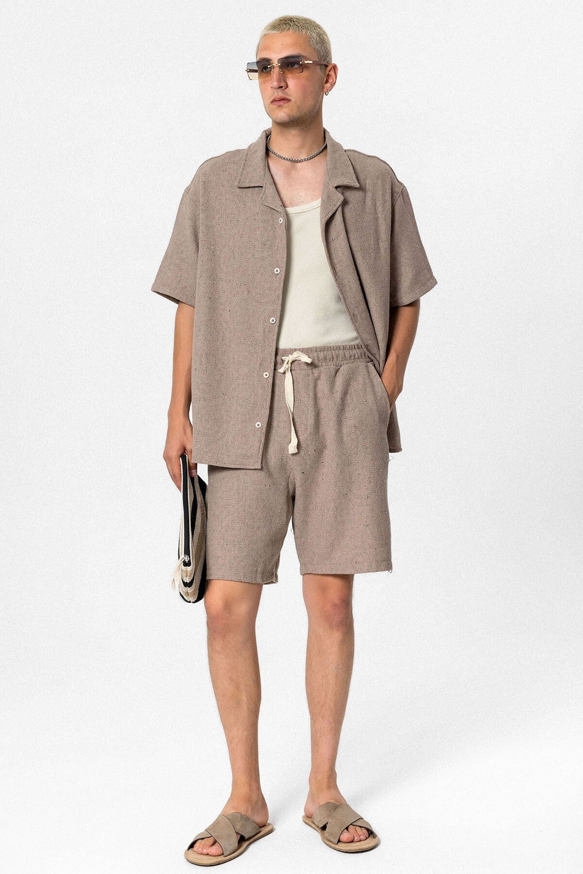 Oversize Şort Gömlek Takım
