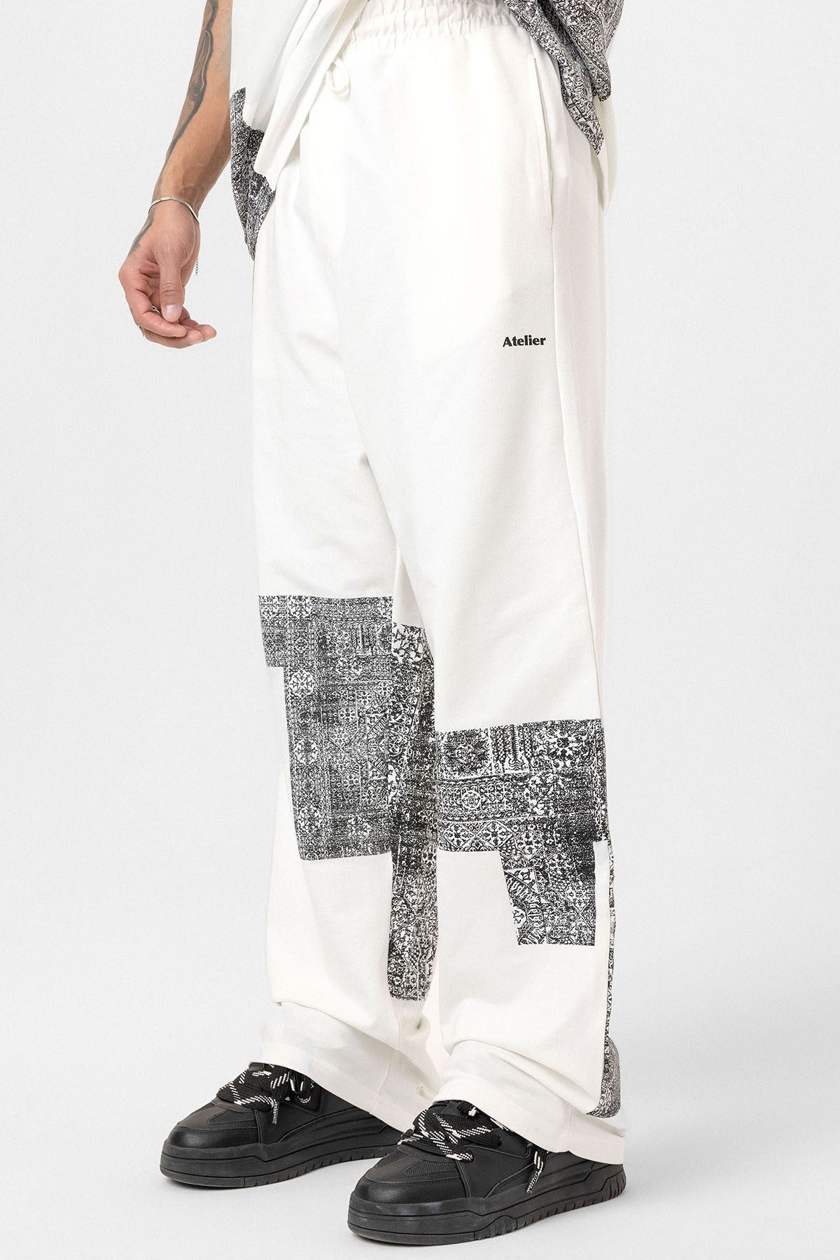 Etnik Desenli Oversize Eşofman Takım