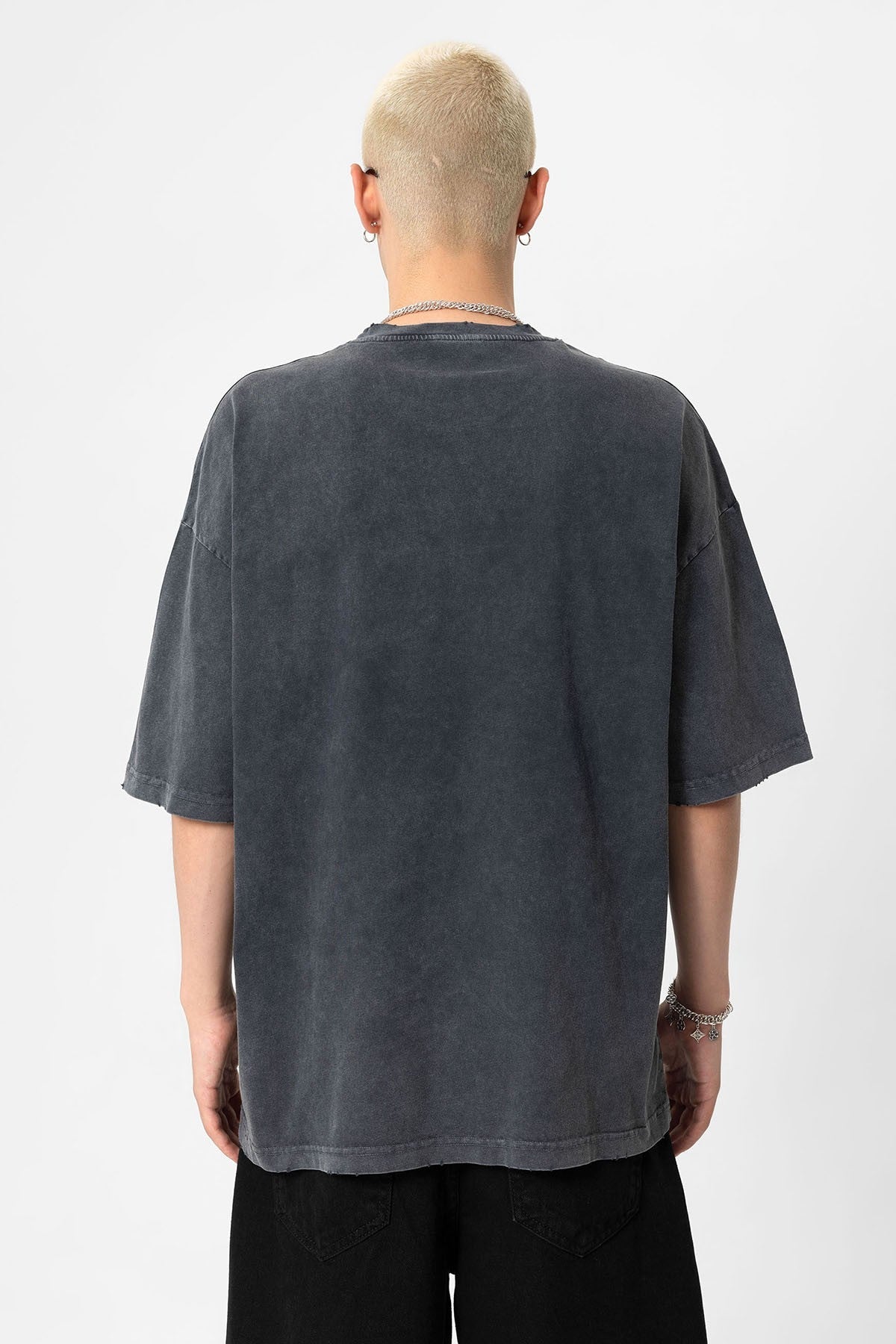 Yıkamalı Oversize Basic Tişört