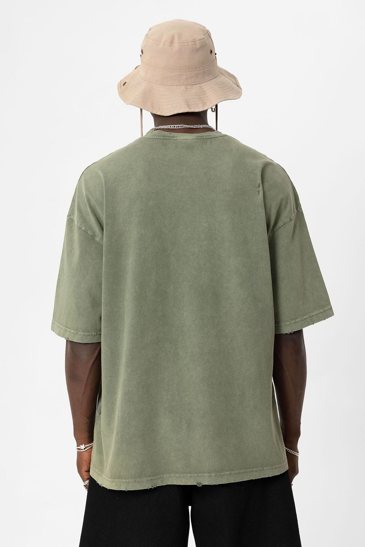 Yıkamalı Oversize Basic Tişört