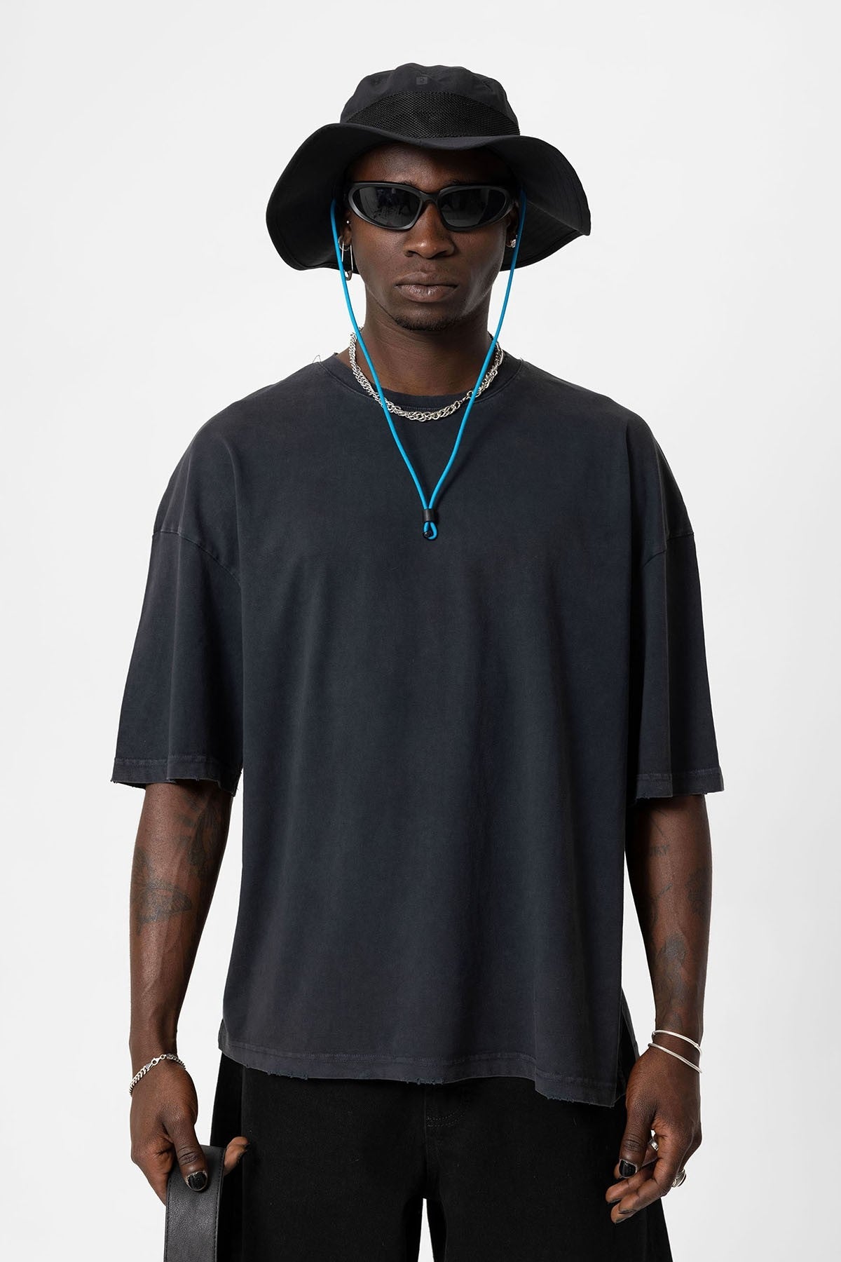 Yıkamalı Oversize Basic Tişört