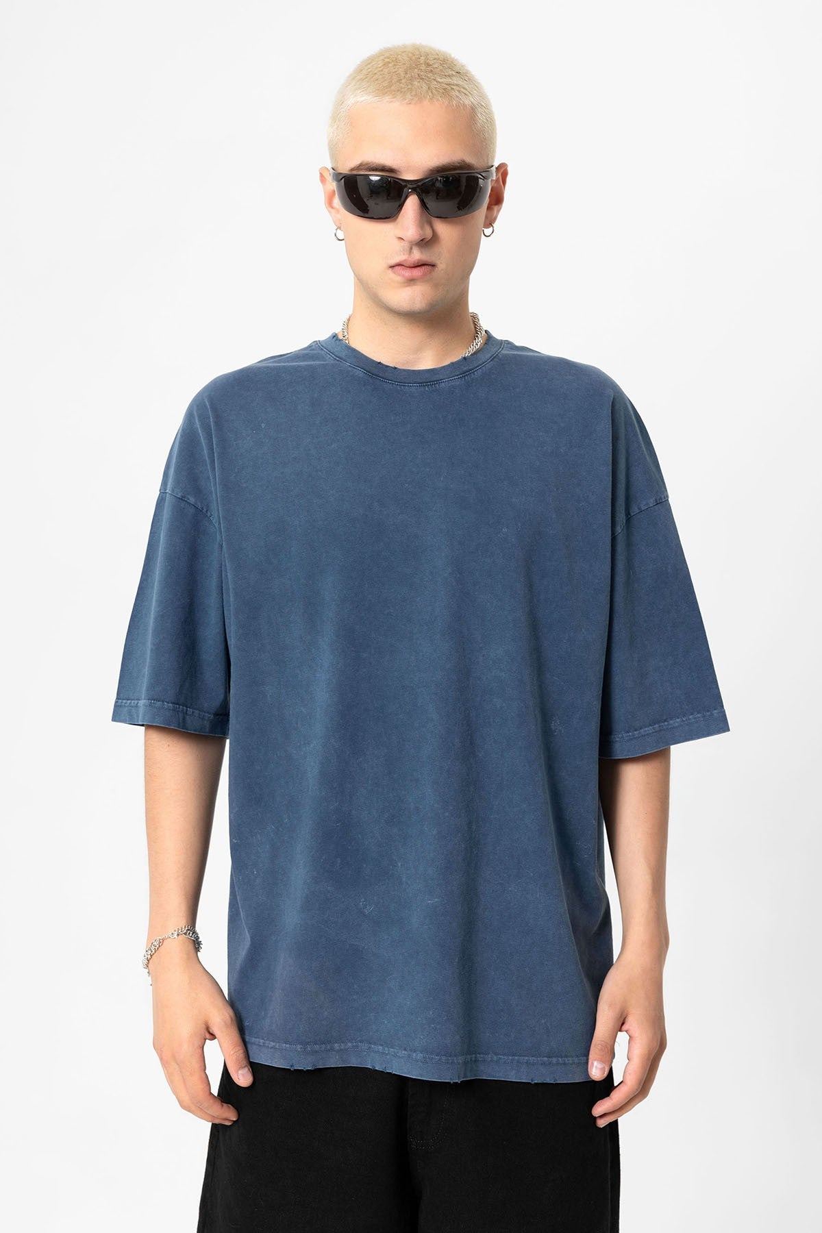 Yıkamalı Oversize Basic Tişört