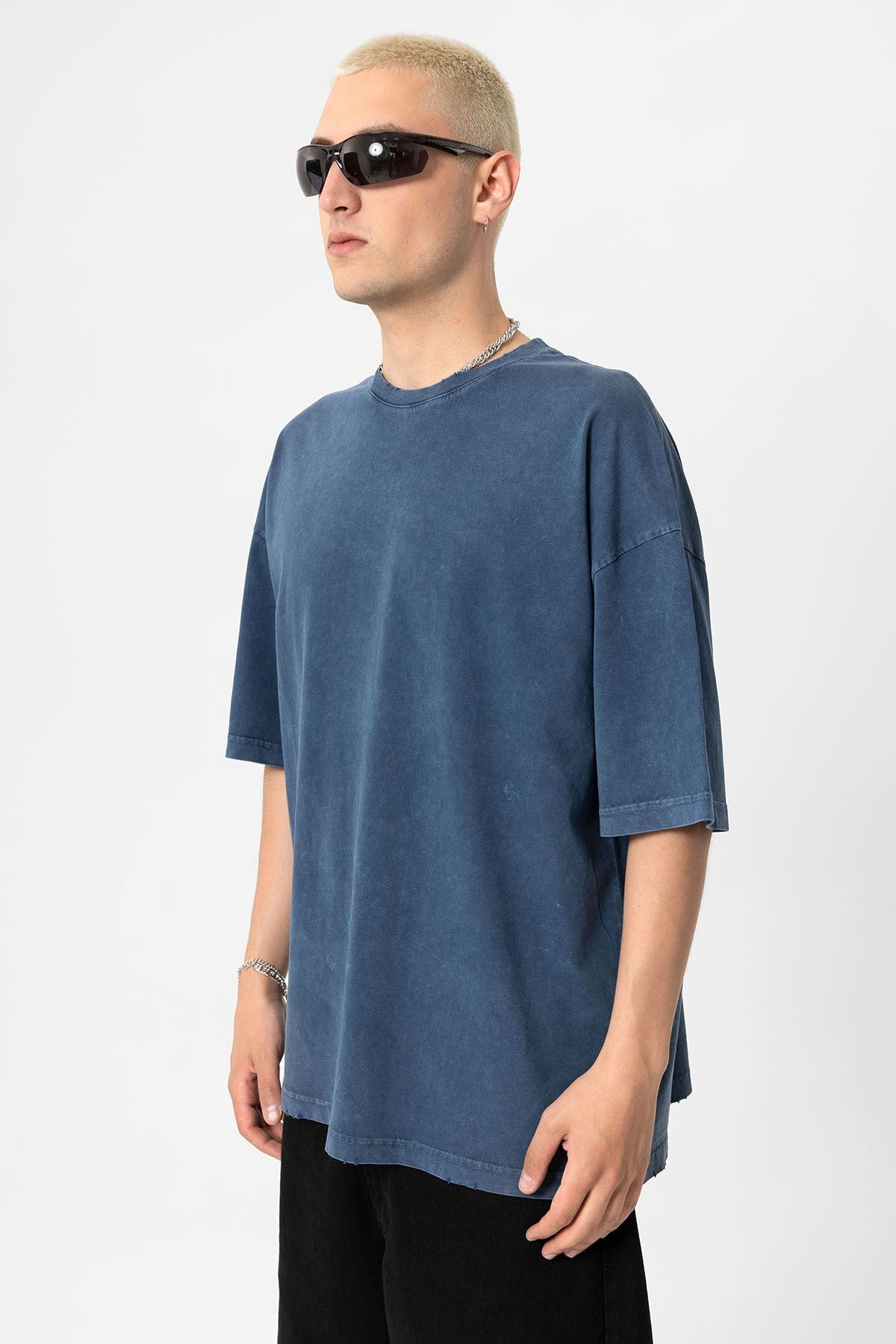 Yıkamalı Oversize Basic Tişört