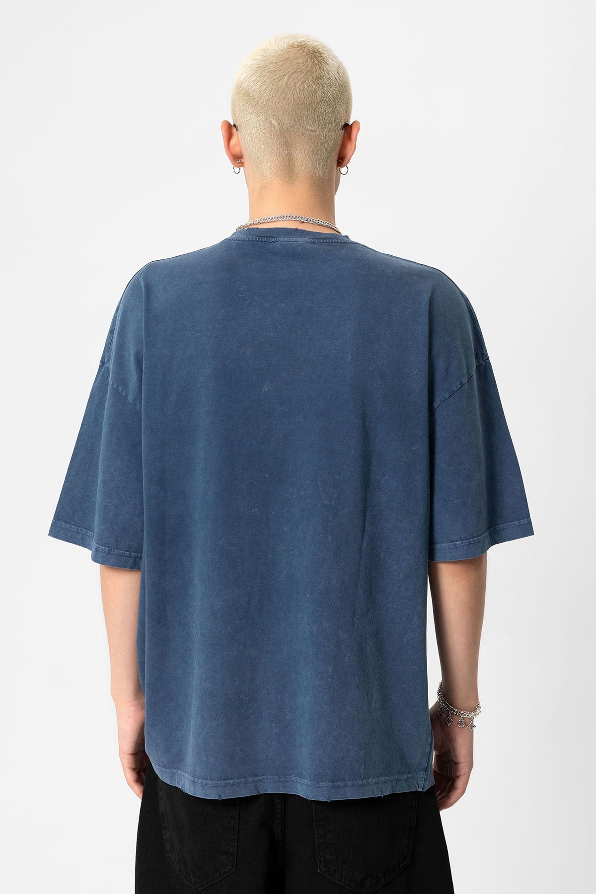 Yıkamalı Oversize Basic Tişört
