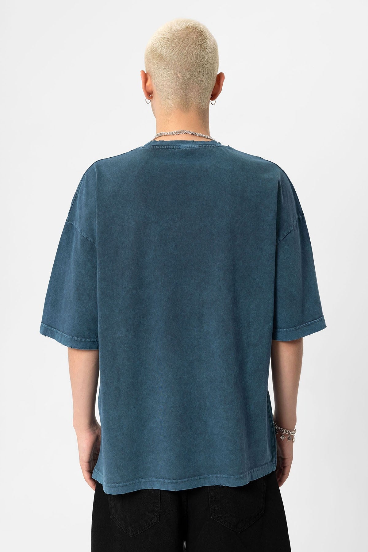 Yıkamalı Oversize Basic Tişört