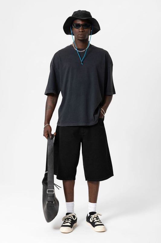Yıkamalı Oversize Basic Tişört