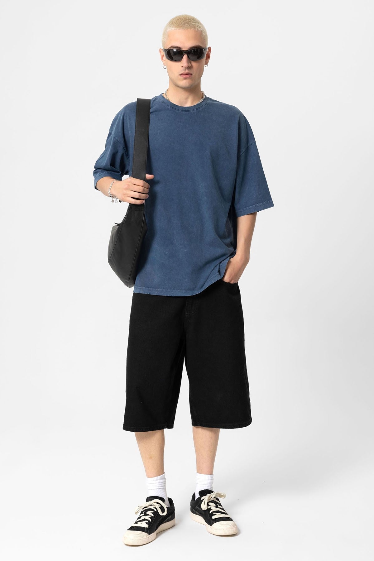 Yıkamalı Oversize Basic Tişört