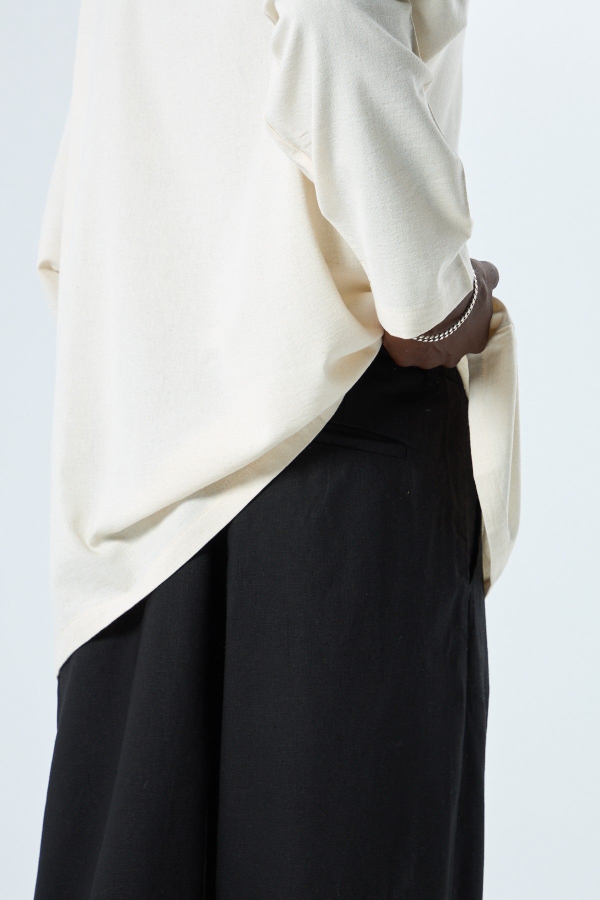 %100 Keten Baggy Pantolon