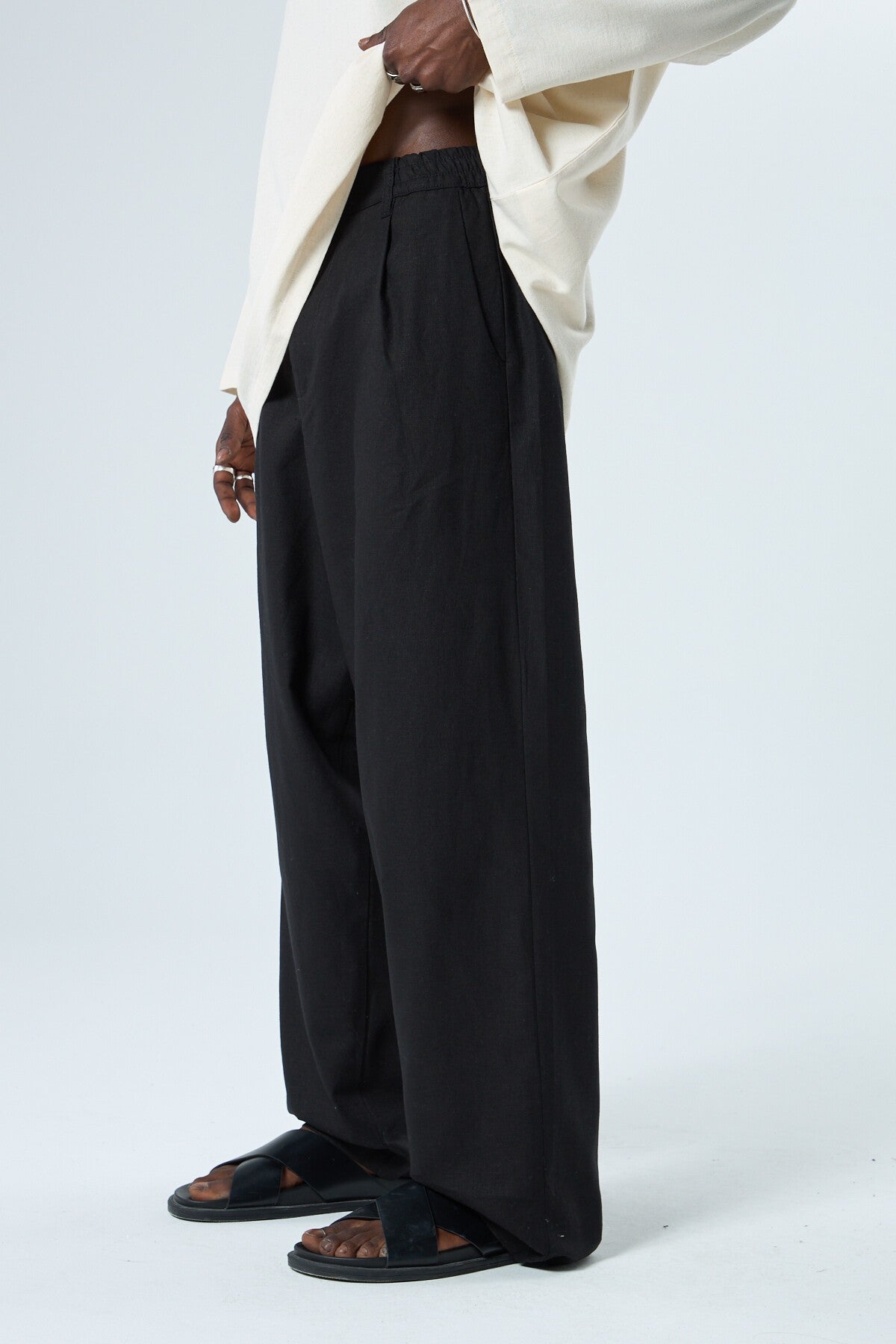 %100 Keten Baggy Pantolon
