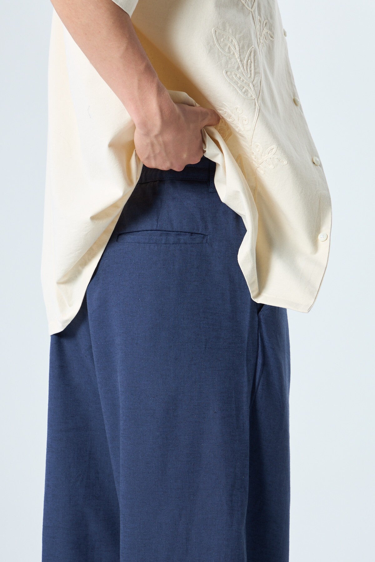 %100 Keten Baggy Pantolon
