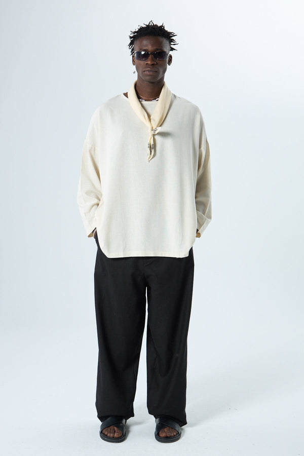 %100 Keten Baggy Pantolon