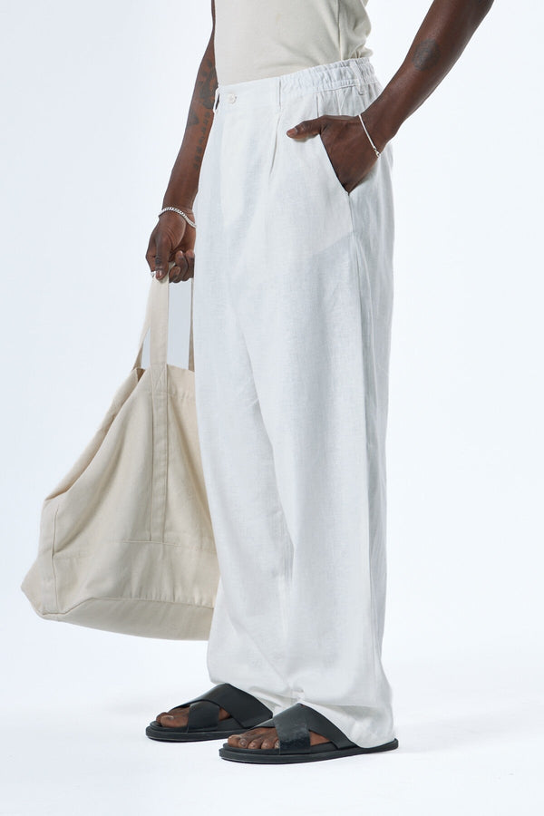 %100 Keten Baggy Pantolon