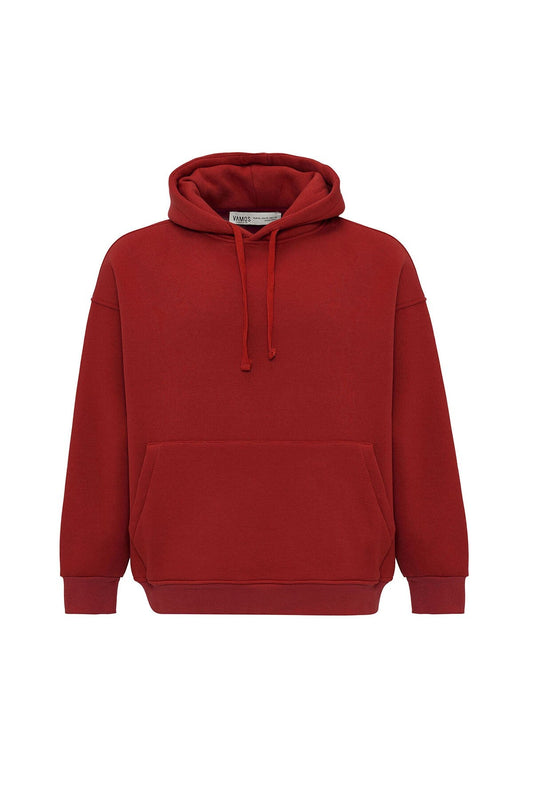 Basic Oversize Kapüşonlu Cep Detaylı Sweatshirt