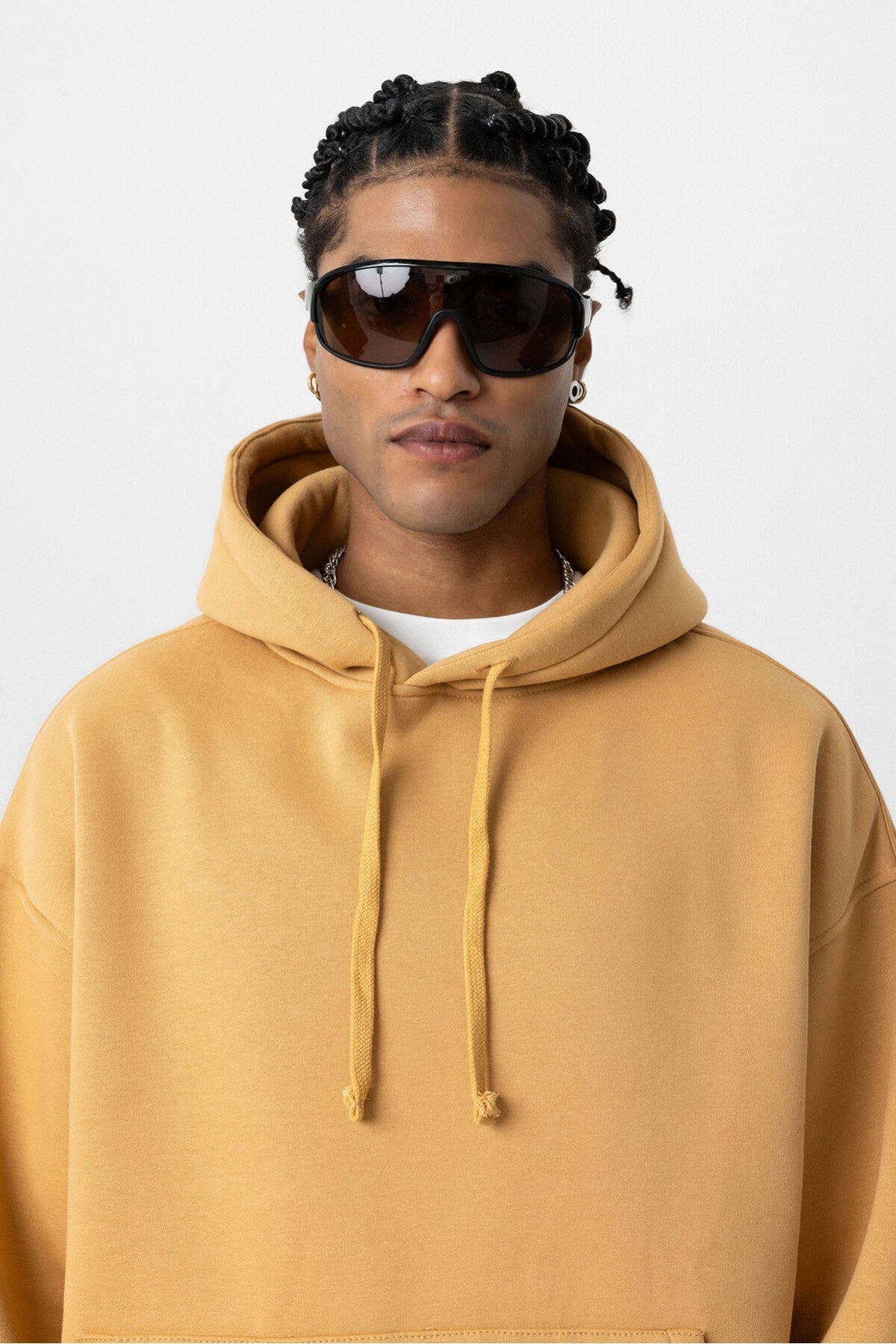 Basic Oversize Kapüşonlu Cep Detaylı Sweatshirt
