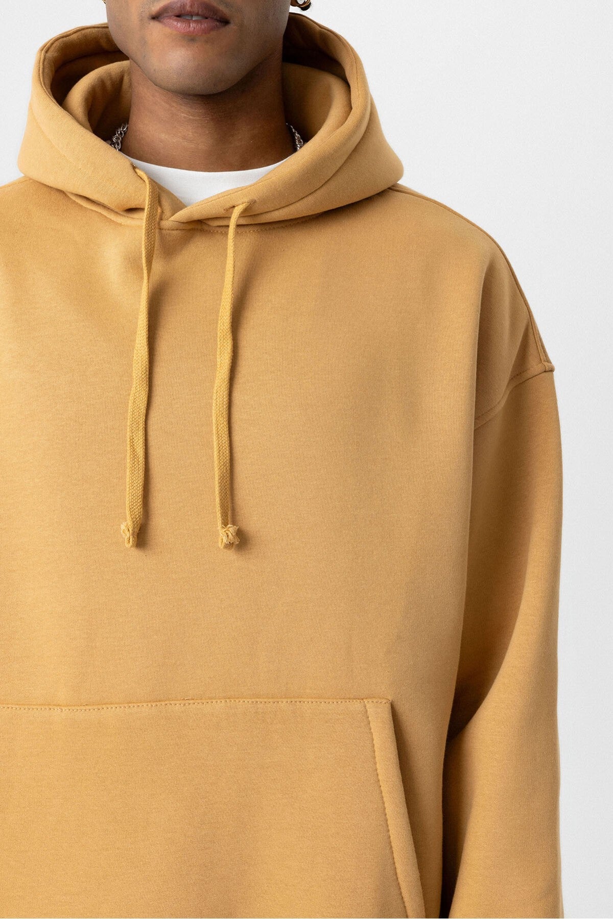 Basic Oversize Kapüşonlu Cep Detaylı Sweatshirt
