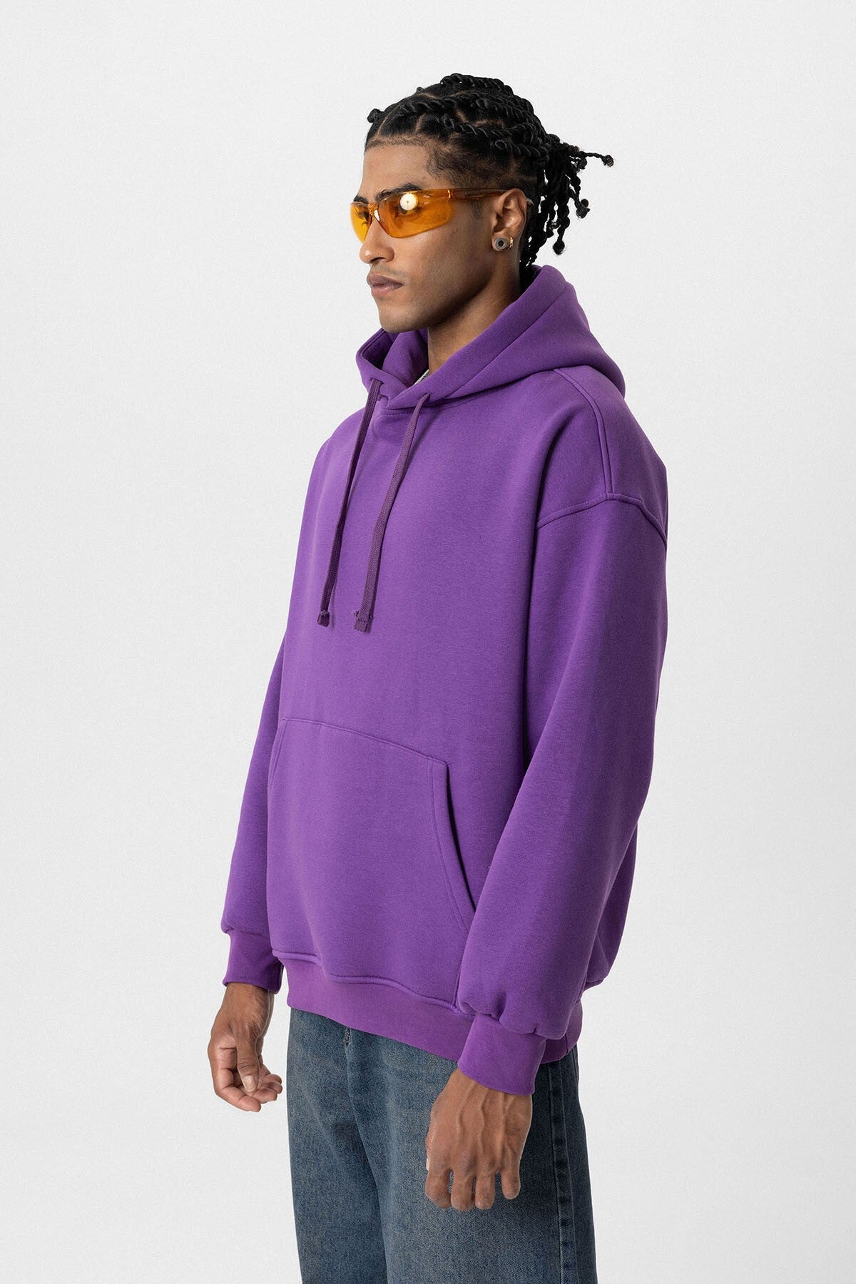 Basic Oversize Kapüşonlu Cep Detaylı Sweatshirt