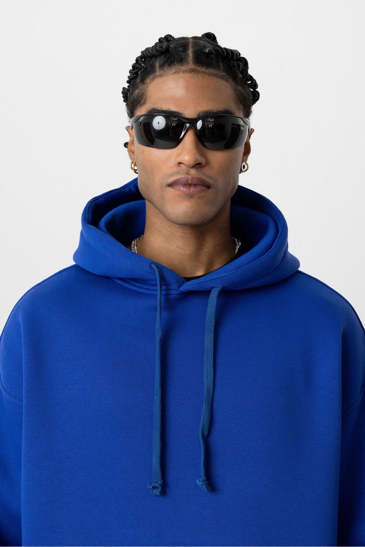 Basic Oversize Kapüşonlu Cep Detaylı Sweatshirt