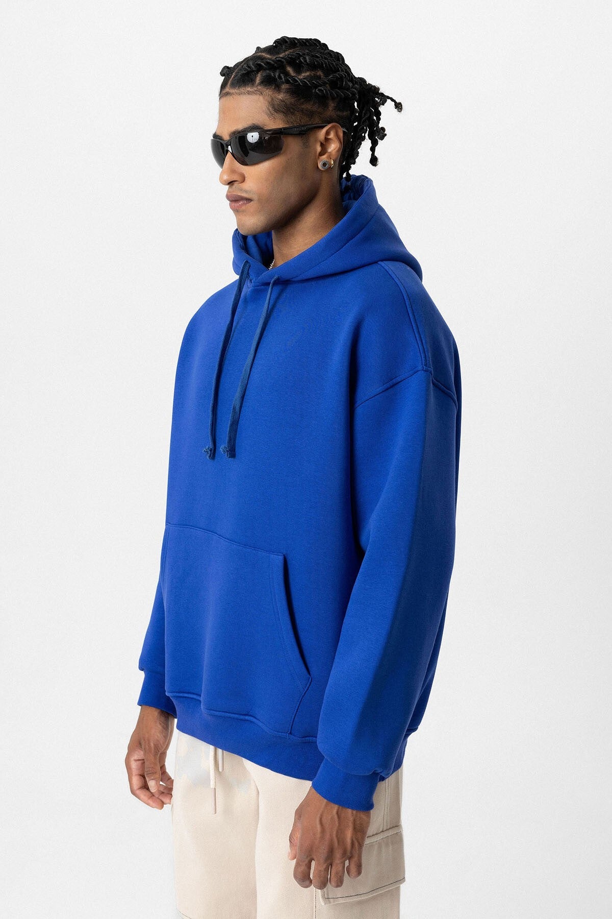 Basic Oversize Kapüşonlu Cep Detaylı Sweatshirt
