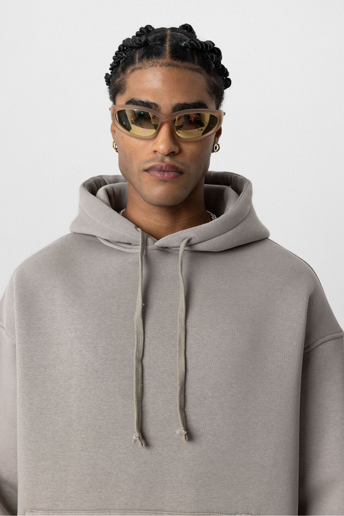 Basic Oversize Kapüşonlu Cep Detaylı Sweatshirt