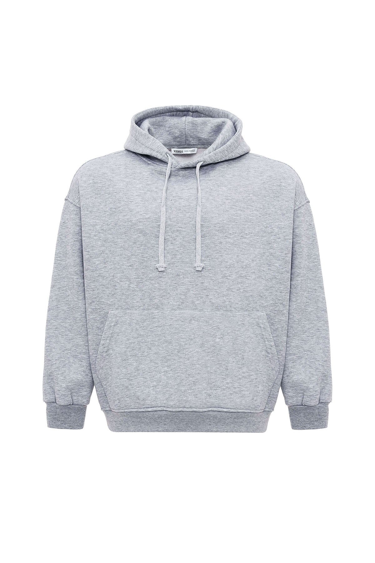 Basic Oversize Kapüşonlu Cep Detaylı Sweatshirt