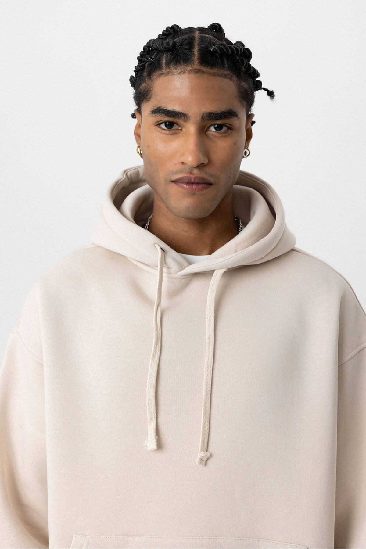 Basic Oversize Kapüşonlu Cep Detaylı Sweatshirt