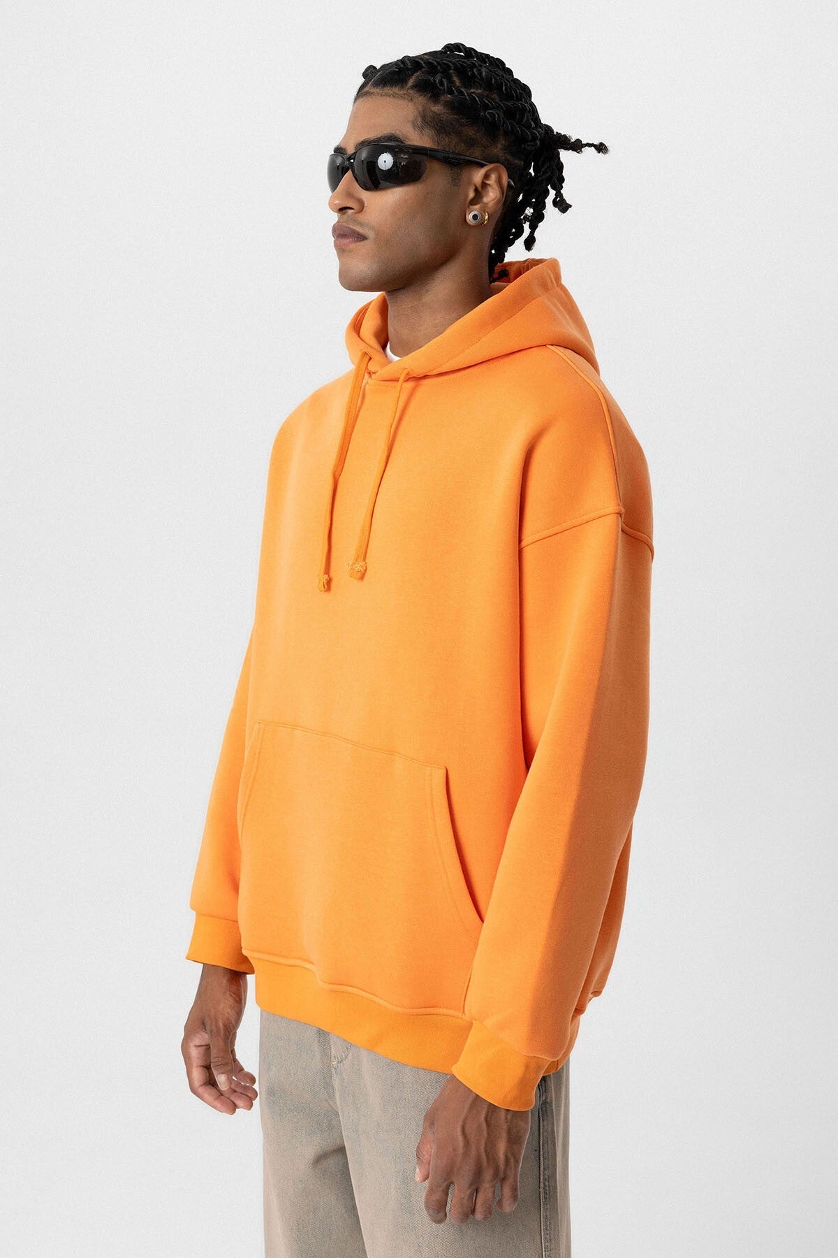 Basic Oversize Kapüşonlu Cep Detaylı Sweatshirt