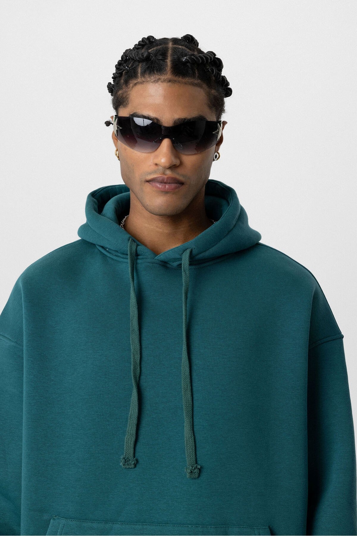 Basic Oversize Kapüşonlu Cep Detaylı Sweatshirt