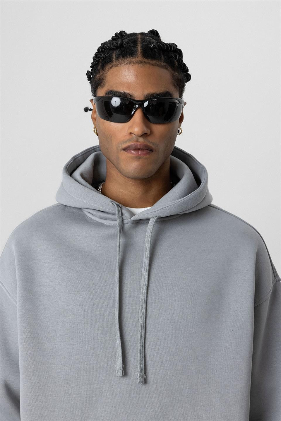 Basic Oversize Kapüşonlu Cep Detaylı Sweatshirt