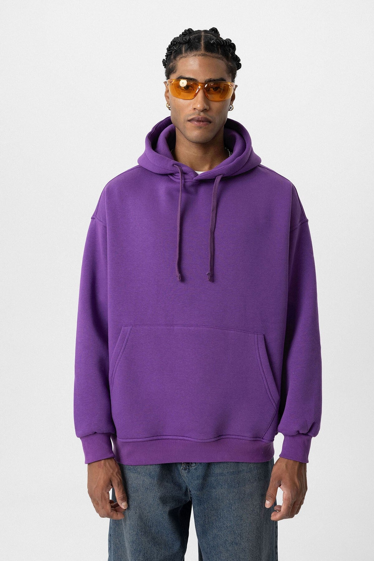 Basic Oversize Kapüşonlu Cep Detaylı Sweatshirt