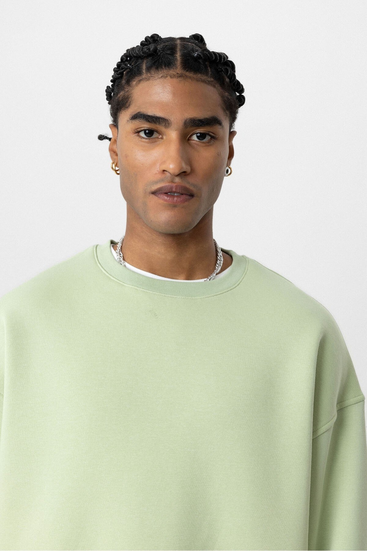 Basic Oversize Bisiklet Yaka Sweatshirt