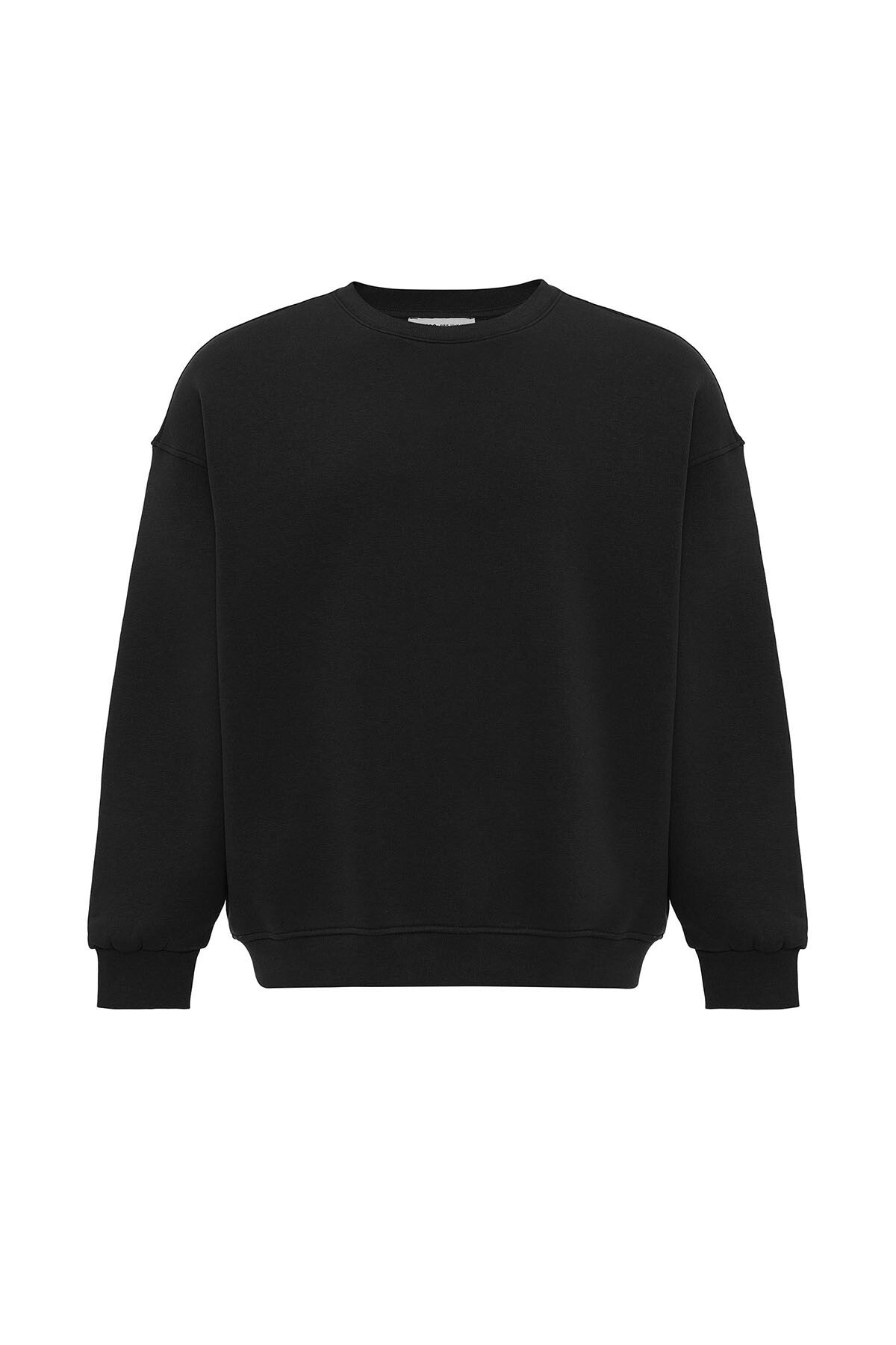 Basic Oversize Bisiklet Yaka Sweatshirt